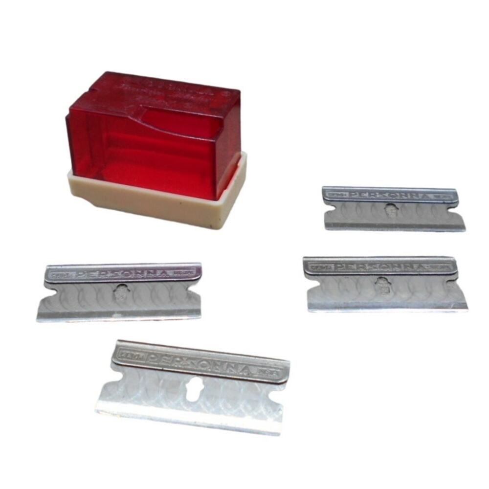 Vintage Personna Precision Single Edge Razor Blades Zipak w/4 Blades